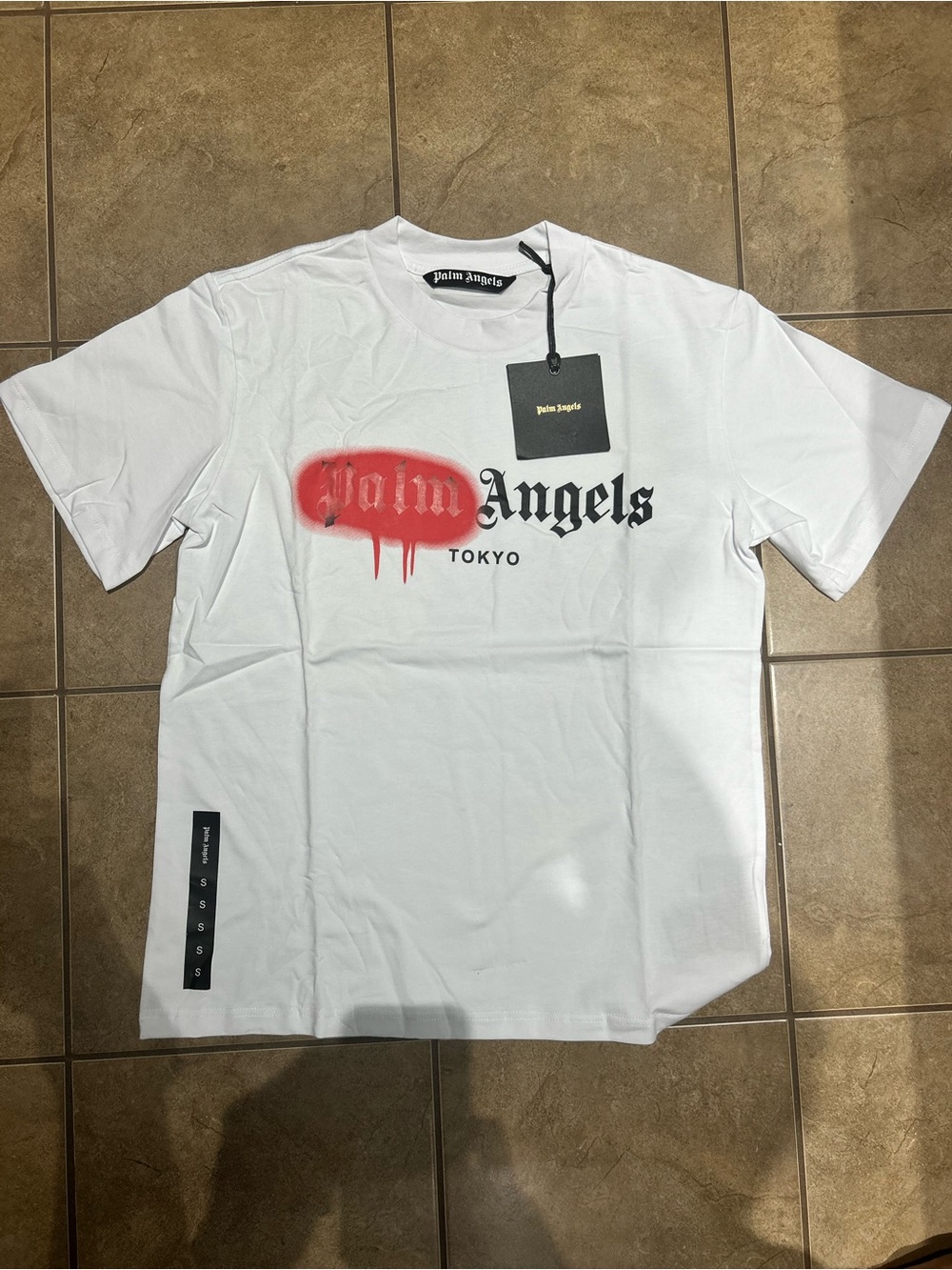 Palm Angels Tokyo Sprayed-logo
T-shirt - White Mens Small